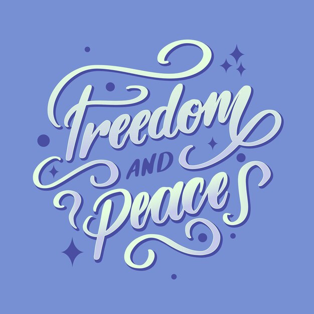Letras de liberdade e paz