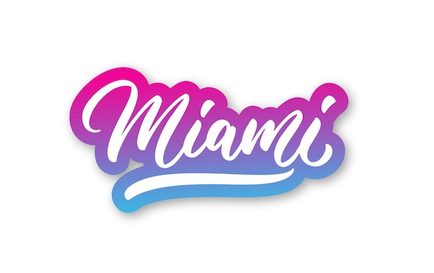 Vetor letras de mão de miami