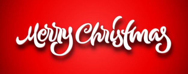 Letras de mão desenhada caligráfico feliz Natal