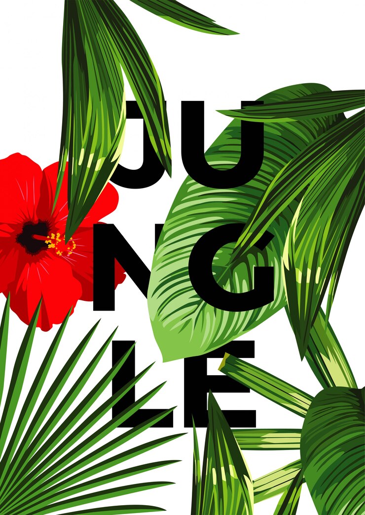 Letras de selva verde