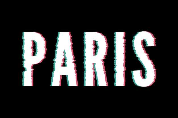 Letras de slogan de tipografia de paris