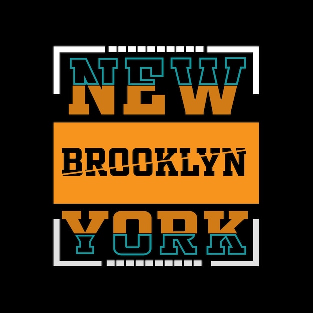 Letras de tipografia de new brooklyn york para camiseta