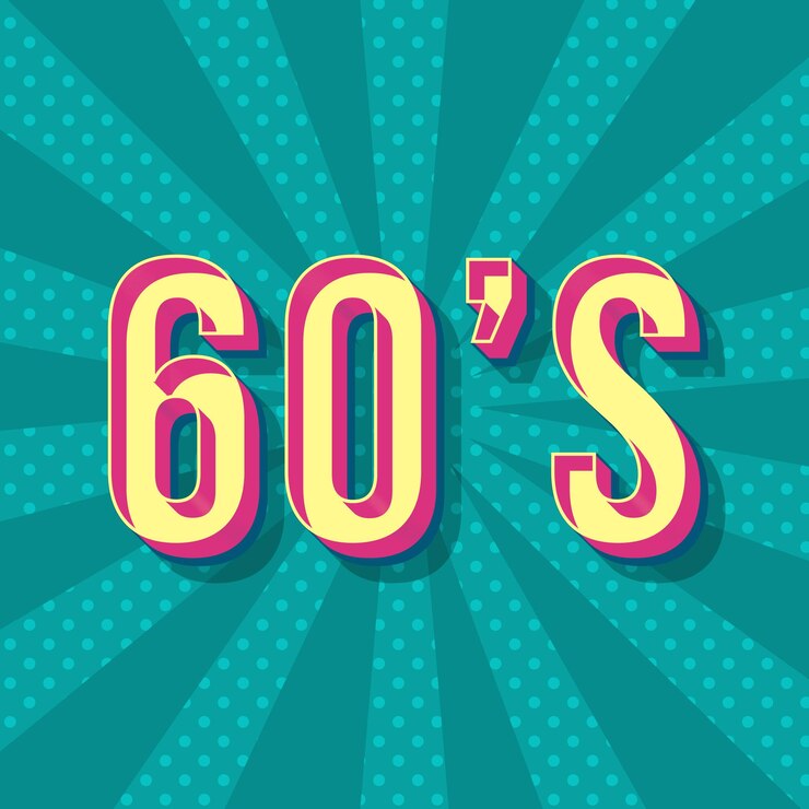 Vetor letras de vetor 3d vintage dos anos 60. fonte retrô em negrito, tipo de letra. texto estilizado de pop art. letras do estilo da velha escola. cartaz dos anos 90, 80, design de tipografia de banner. fundo turquesa da cor dos quadrinhos com raios de meio-tom