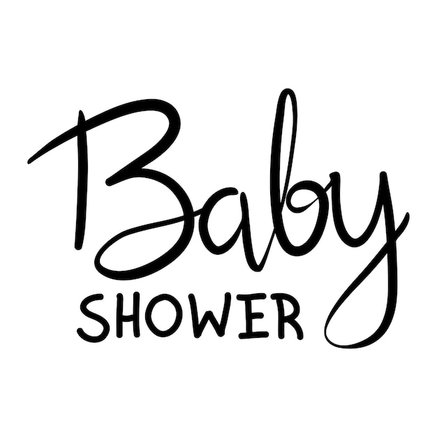 Letras de vetor para cartão do chuveiro de bebê.