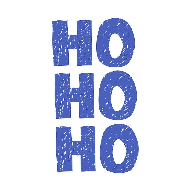 Vetor letras desenhadas à mão ho ho ho