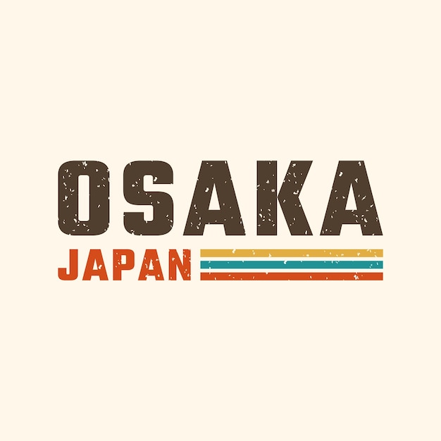 Vetor letras em estilo retrô de osaka