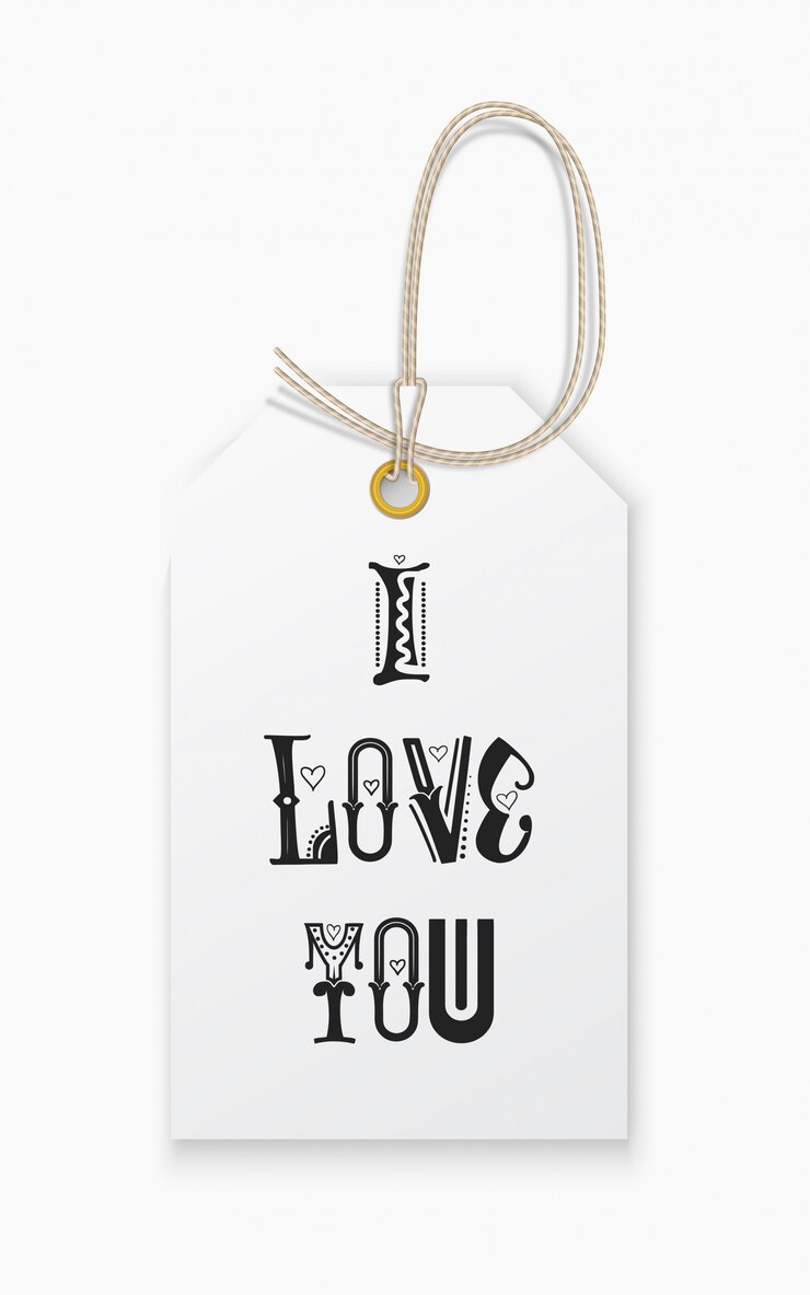 Vetor letras eu te amo