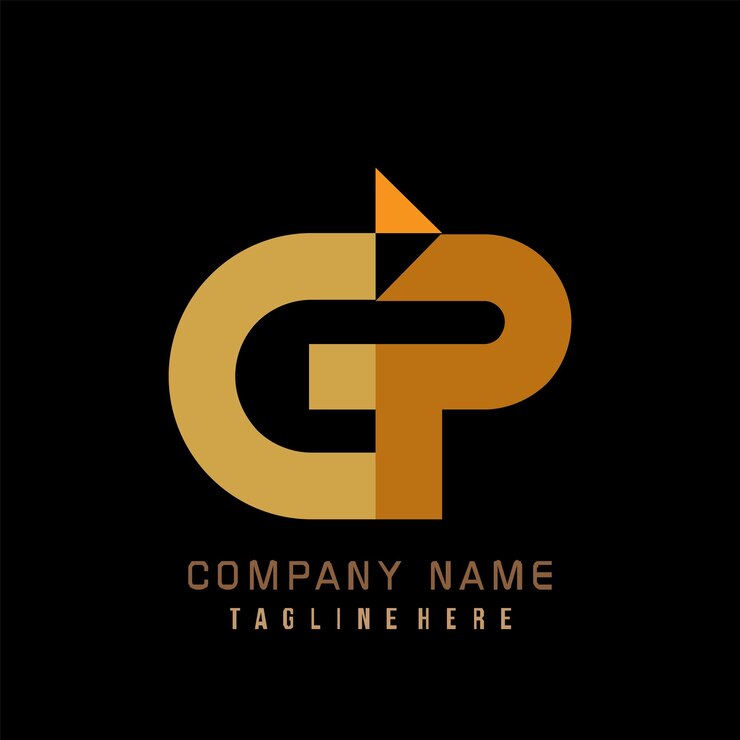 Vetor letras gp, perfeitas para logotipos de empresas, escritórios, campi, escolas, educação religiosa