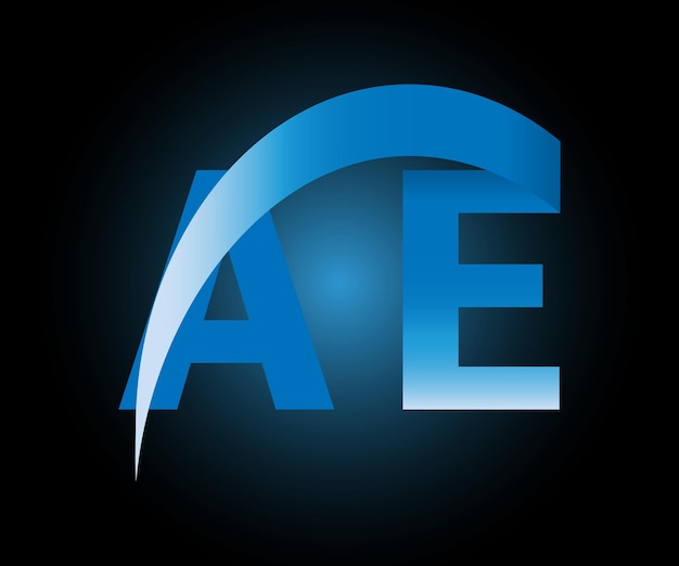 Vetor letras iniciais ae vector do logotipo
