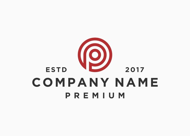 letras iniciais op ou po modelo de ilustração vetorial de design de logotipo