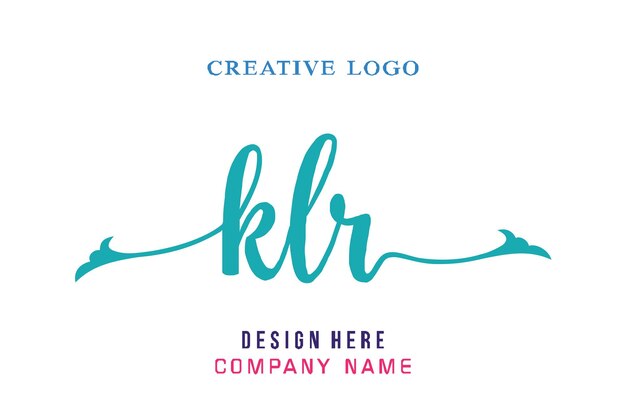 Vetor letras klr, perfeitas para logotipos de empresas, escritórios, campi, escolas, educação religiosa