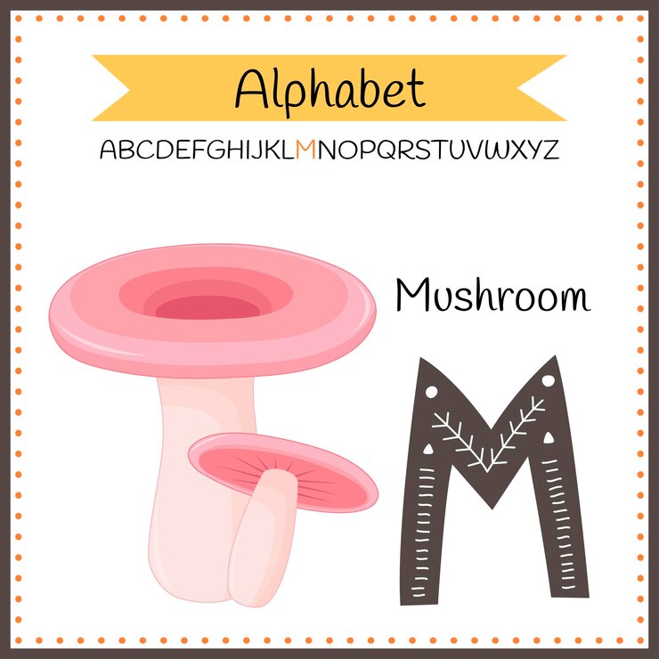 Vetor letras maiúsculas do alfabeto inglês em um fundo branco. ilustração em vetor letra m.