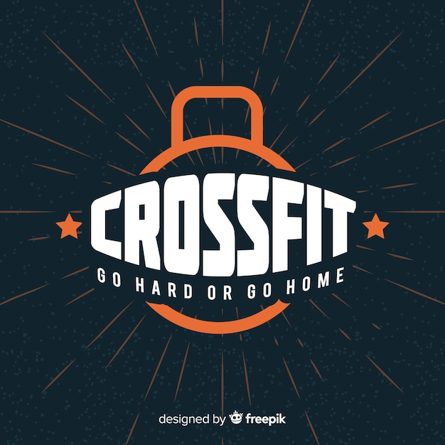 Vetor letras motivacionais de crossfit: vá duro ou vá para casa