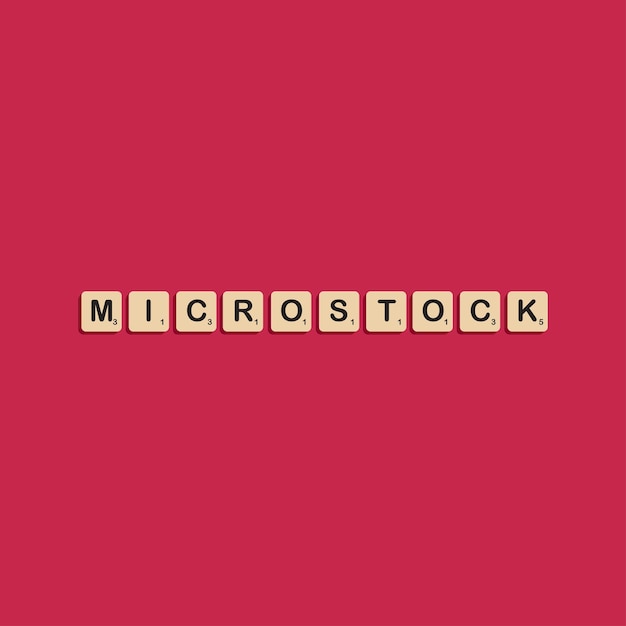 Letras tipográficas Microstock em rabiscos bloqueiam o conceito de alfabeto