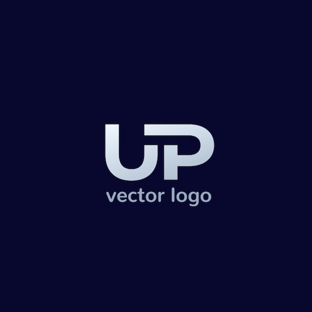 Vetor letras vetoriais de design de logotipo up