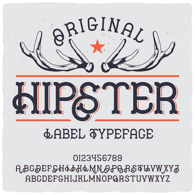 Letras vintage hipster