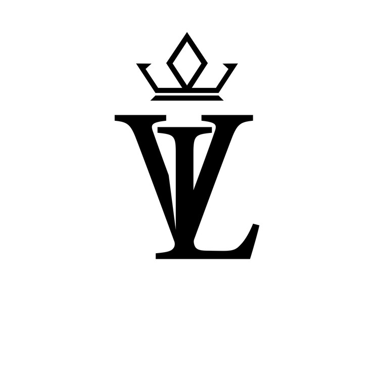 Vetor letras vllv para inspiração no design de logotipo