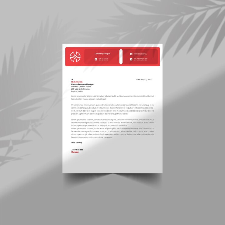 Vetor letter head design