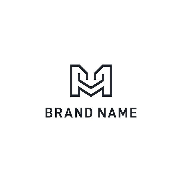 Letter m monogram logo design