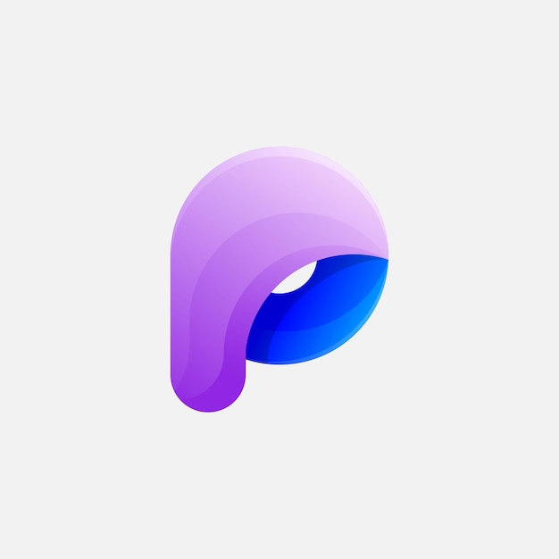 Letter p logo design