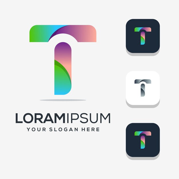 letter t design de logotipo moderno