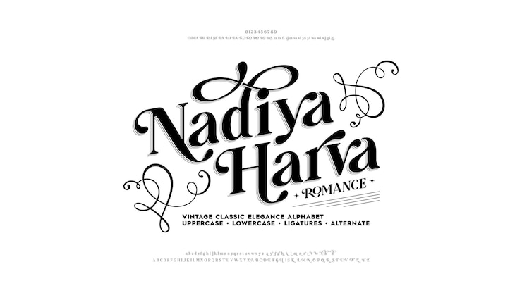 Vetor lettering designs de moda minimalista tipografia de elegância de alfabeto vintage e clássico