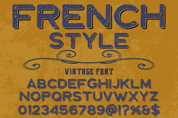 lettering estilo de fonte de tipografia artesanal estilo francês