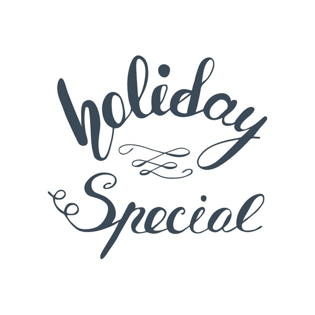 Lettering holiday special. ilustração do vetor.