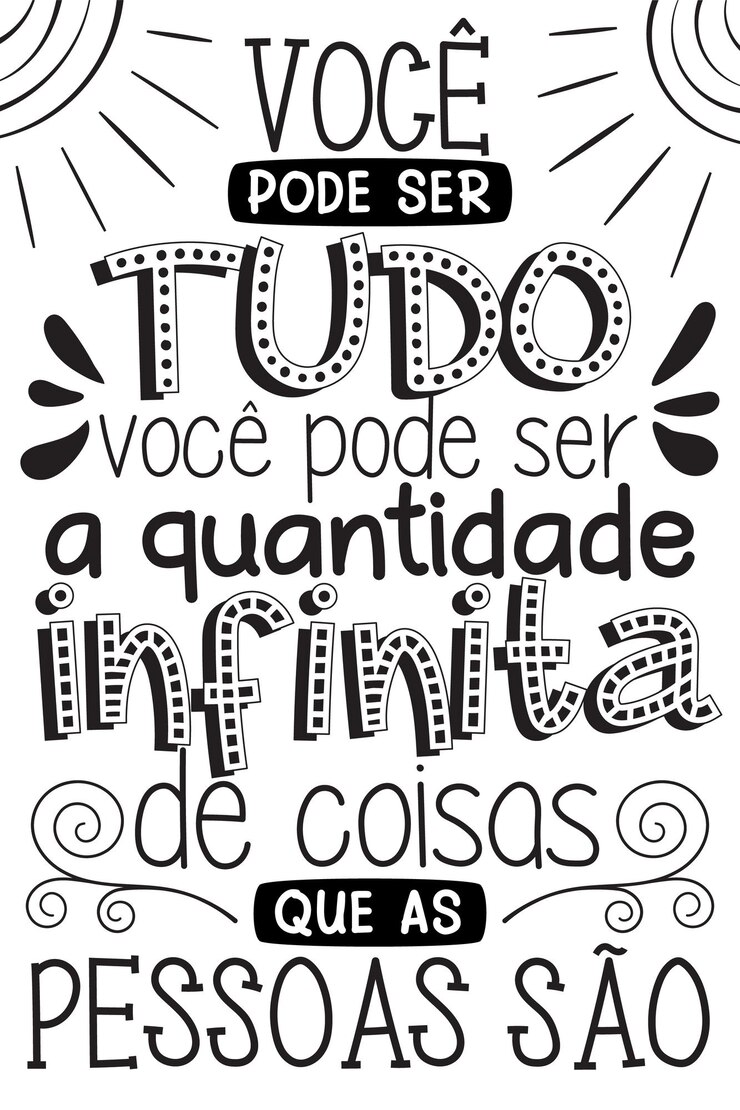 Vetor lettering in english tradução você pode ser a infinidade de coisas que as pessoas são