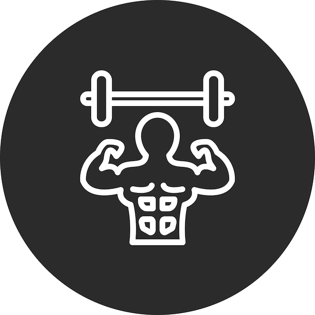 Vetor levantamento de peso ilustração de ícone vetorial de pessoa do conjunto de ícones de aptidão física