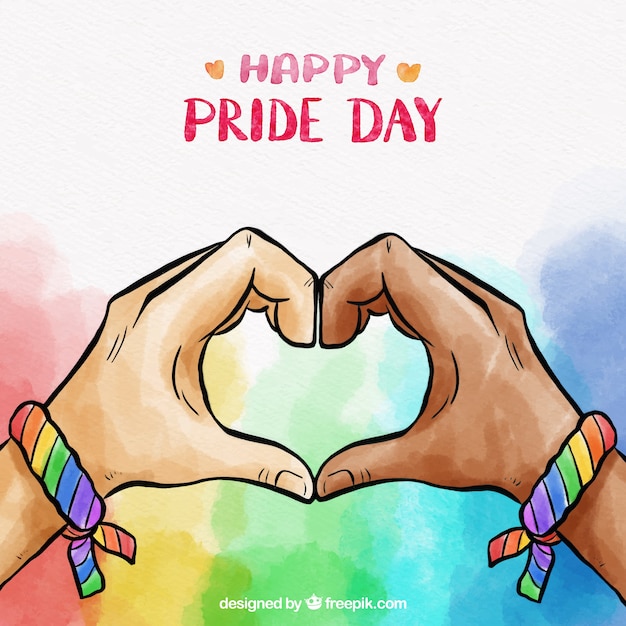 Lgbt orgulho fundo em estilo aquarela