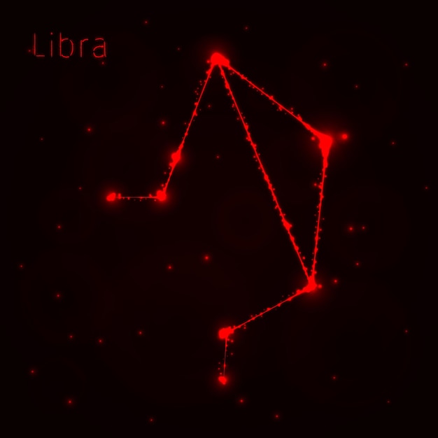 Libra silhueta de luzes