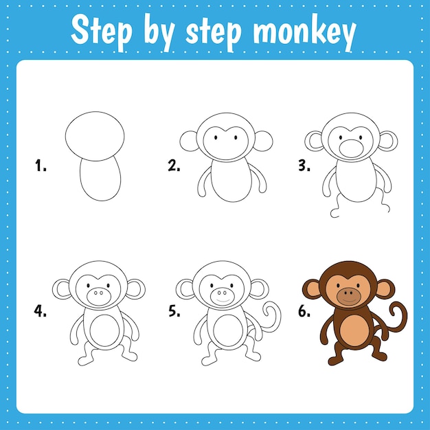 Cách vẽ Con Khỉ - Dạy Vẽ em 2023  Desenho de macaco, Tutoriais de desenho,  Desenho sapo