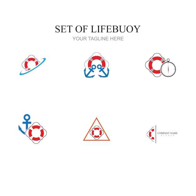 Lifebuoy logosymbol icon vector template