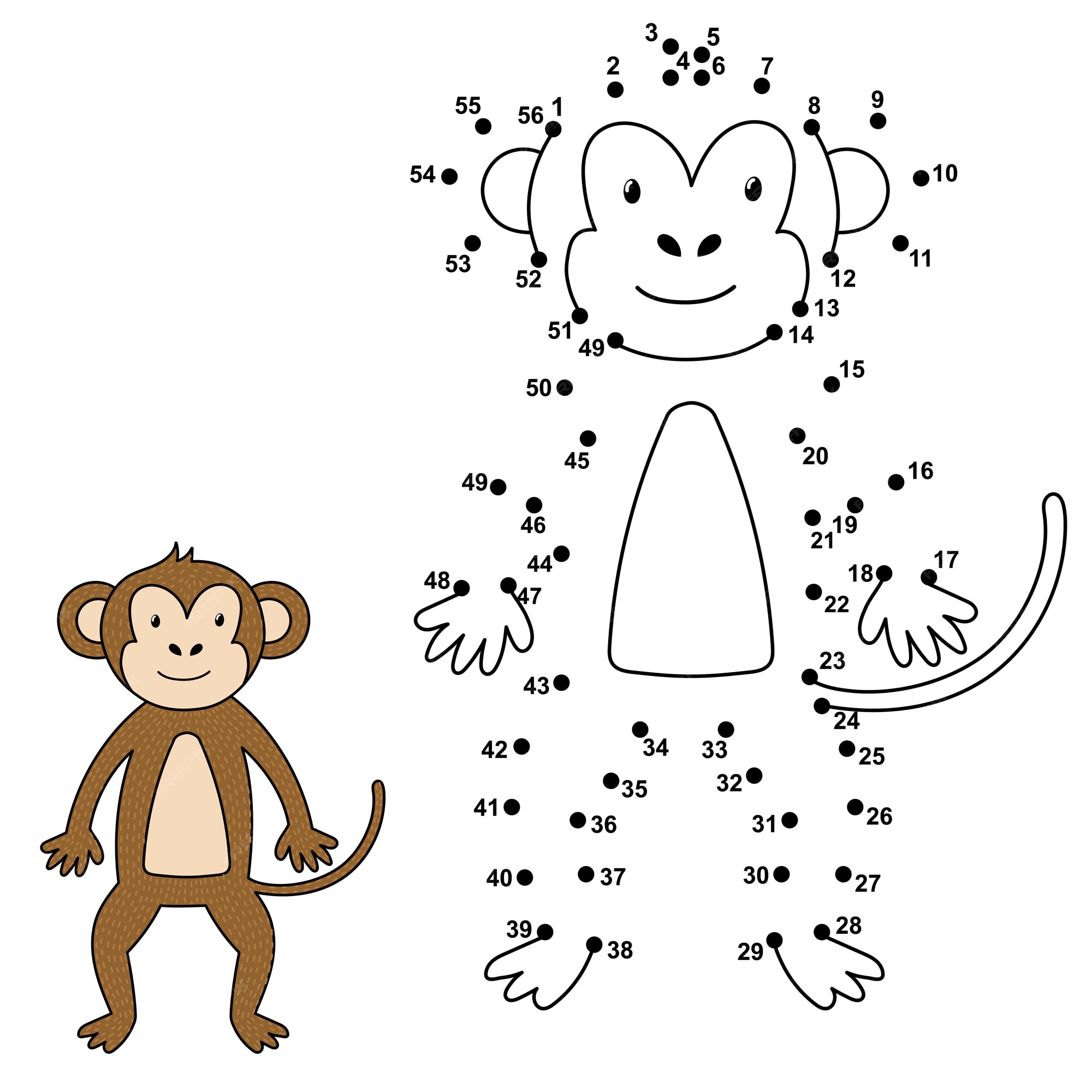 Vetores de Como Desenhar Macaco Macaco De Desenho Fácil Para