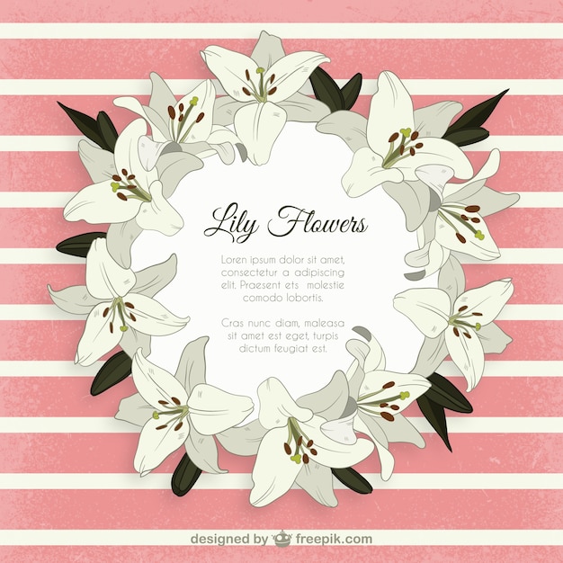 Lily flowers frame