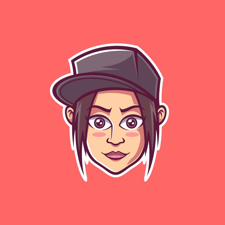 Vetor linda garota usando vetor de snapback