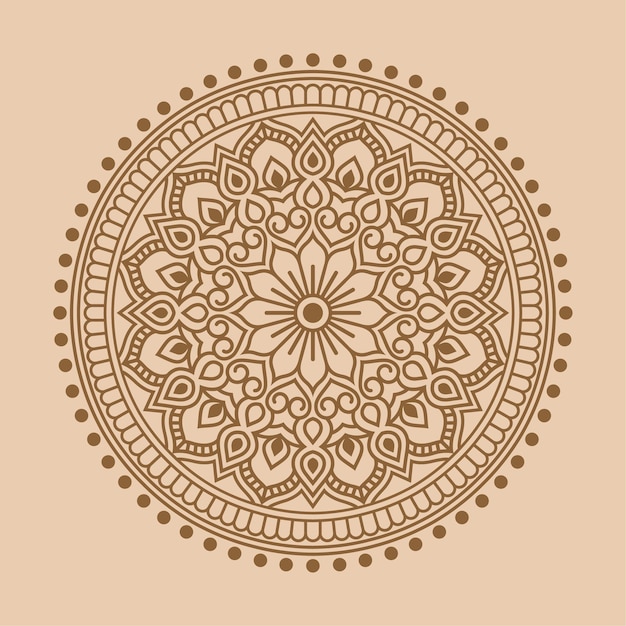 Linda mandala Ornament Design com elemento de círculo geométrico feito em vetor