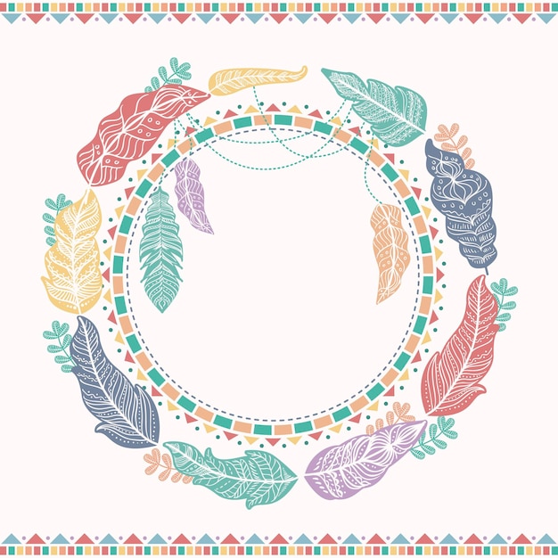 Linda moldura boho detalhada