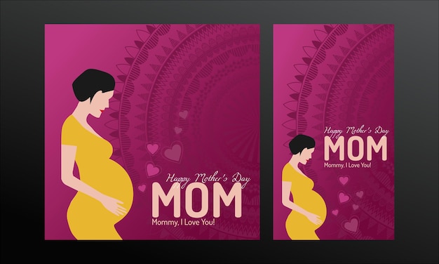 Linda postagem criativa de mídia social do dia das mães e modelo de história