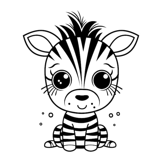 Vetor linda zebra animal desenho animado ilustração vetorial design gráfico ilustração vetorial design gráfico