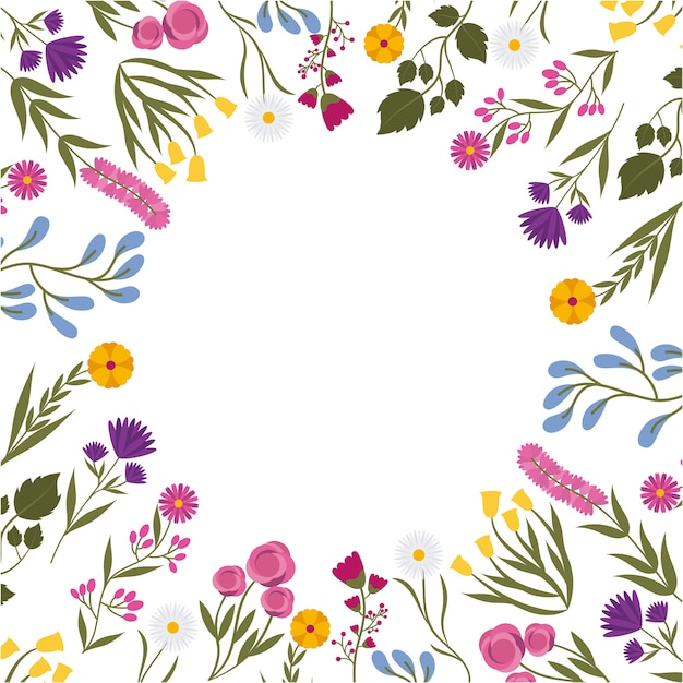 lindas flores e folhas