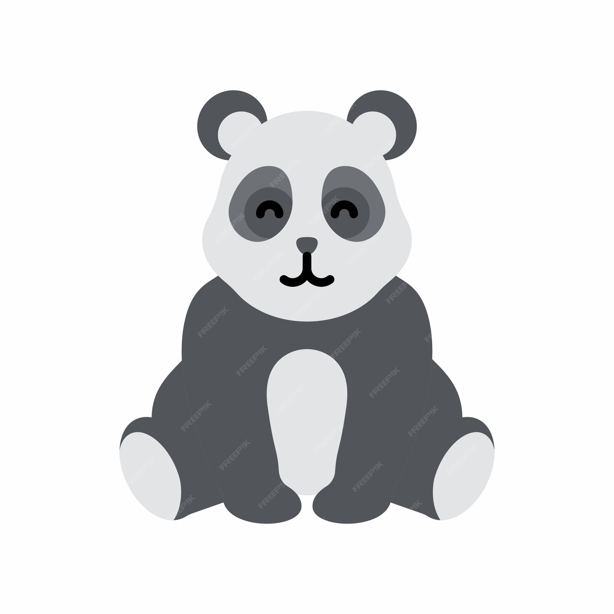 Vetores de Panda Bebé Bonito Dos Desenhos Animados Imprimir