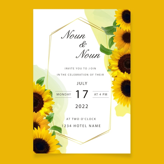 Vetor lindo cartão de convite de casamento floral macio