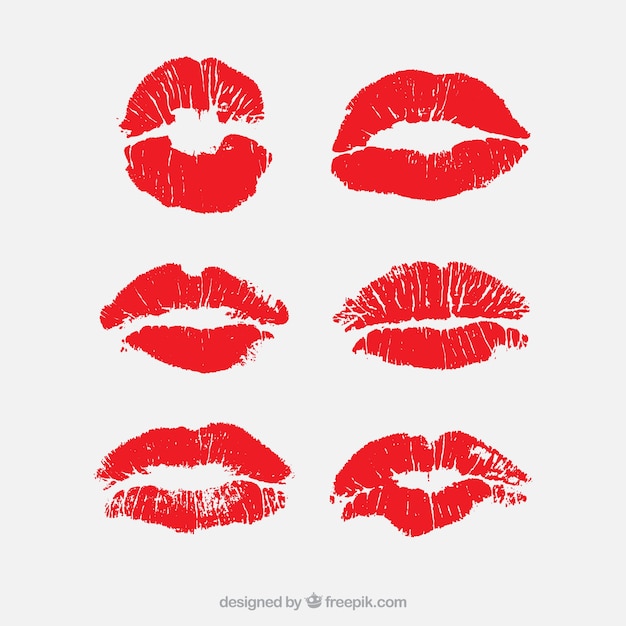Lindo conjunto de lábios