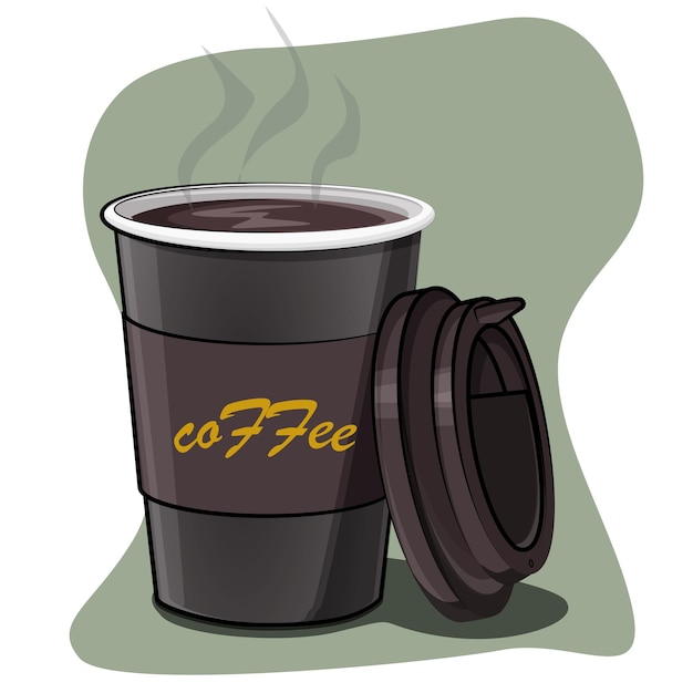 Lindo copo de papel para café perfumado e delicioso