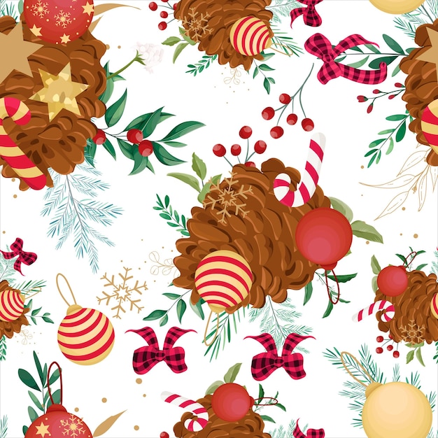 lindo desenho de padrão de natal desenhado à mão