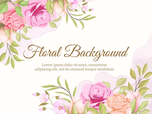 Lindo design floral de fundo