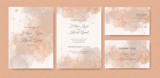 Lindo fundo aquarela para cartão de casamento