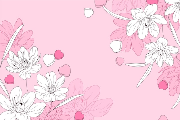 Lindo fundo floral rosa